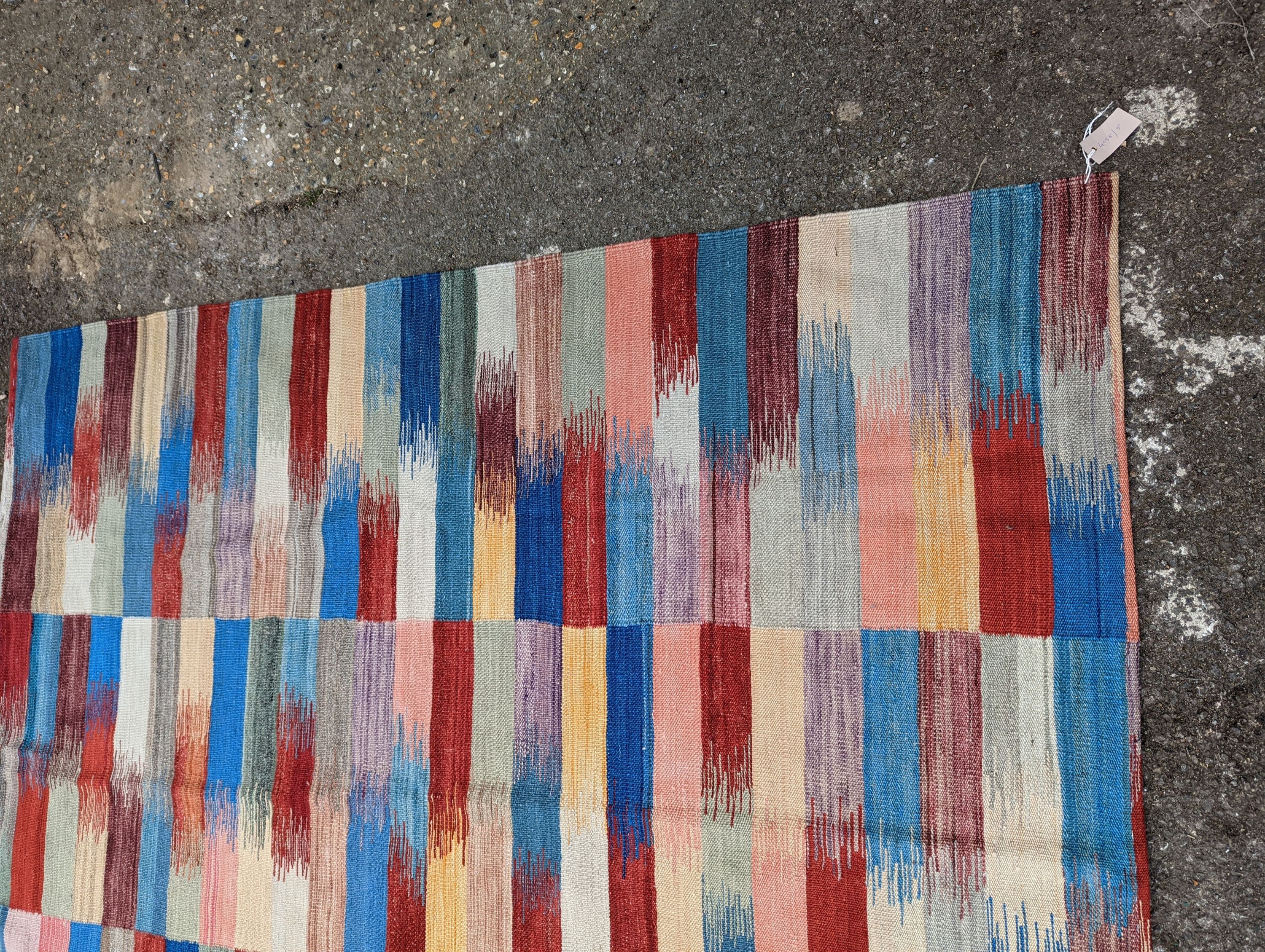 A Paul Smith inspired style Kilim flatweave carpet, 200 x 160cm